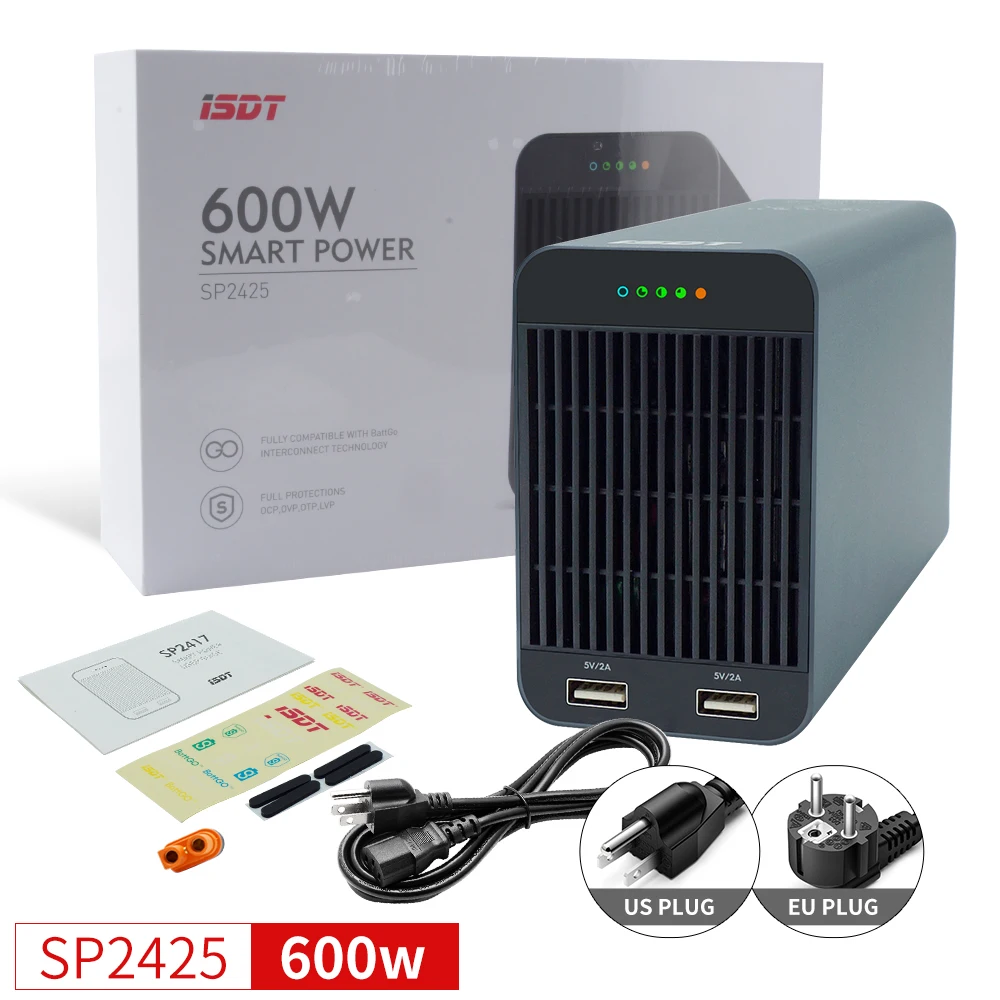 2019 New ISDT SP2425 600W 24V 25A Smart Control power w/ LED USB Charging for RC Models Rc battery Industrial Power Supply Unit