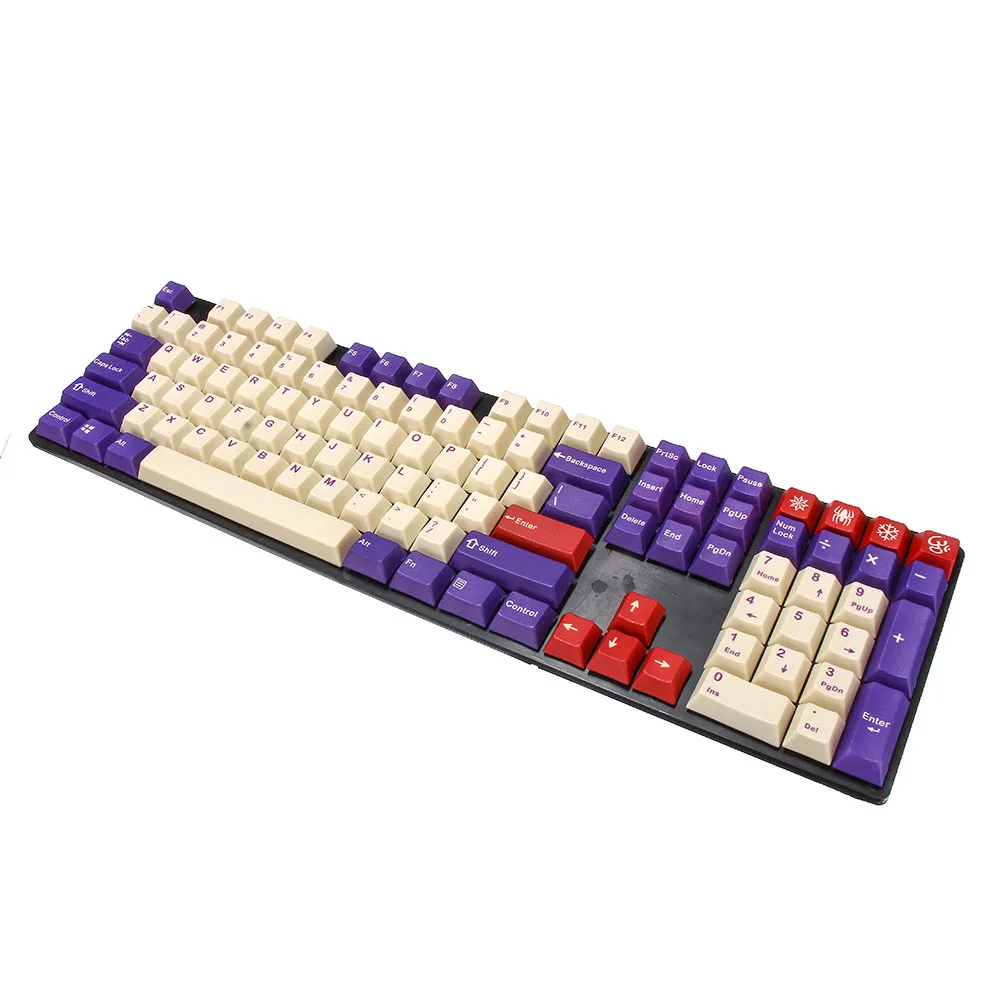 109 клавиш PBT Keycap фиолетовый Пол пять PBT тепловой сублимационный профиль Keycap для вишневого переключателя Механическая игровая клавиатура