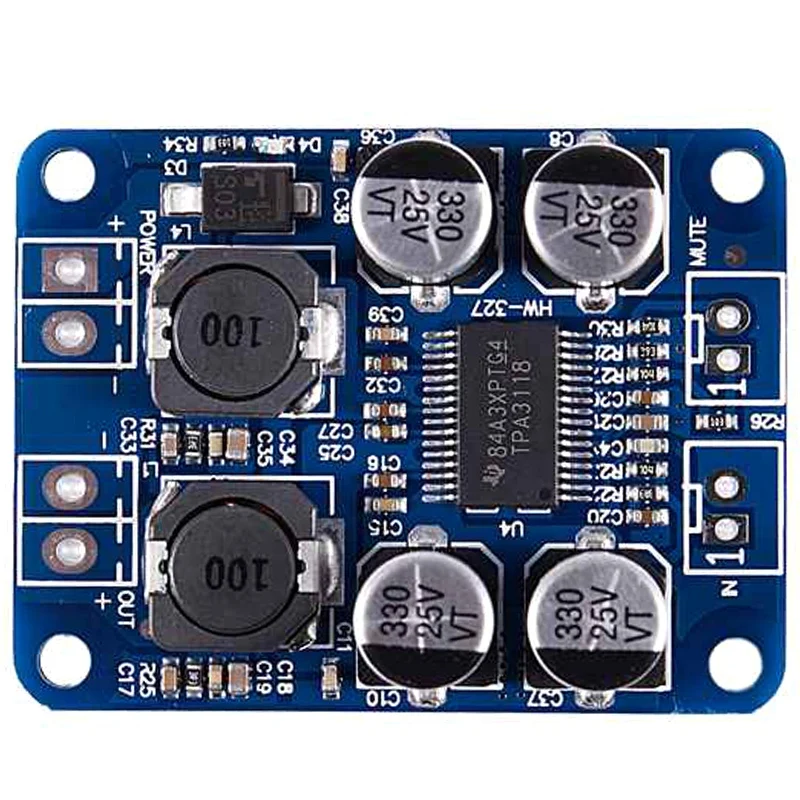 ABGN Hot-10Pcs TPA3118 PBTL моно плата цифрового усилителя 1x60 Вт 12 в 24 усилитель мощности |