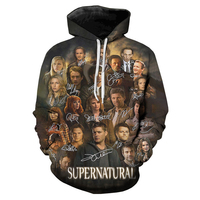 Men Women Varsity Premium Jacket Hoodie Sweatshirt Supernatural Baseball Jacket Uniform