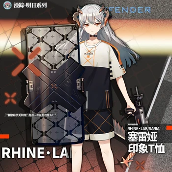 

Anime Arknights Saria Cosplay Casual T-shirt Pants Sets Men Women Summer New Short Sleeve Unisex Harajuku Loose Tee Shorts Suit