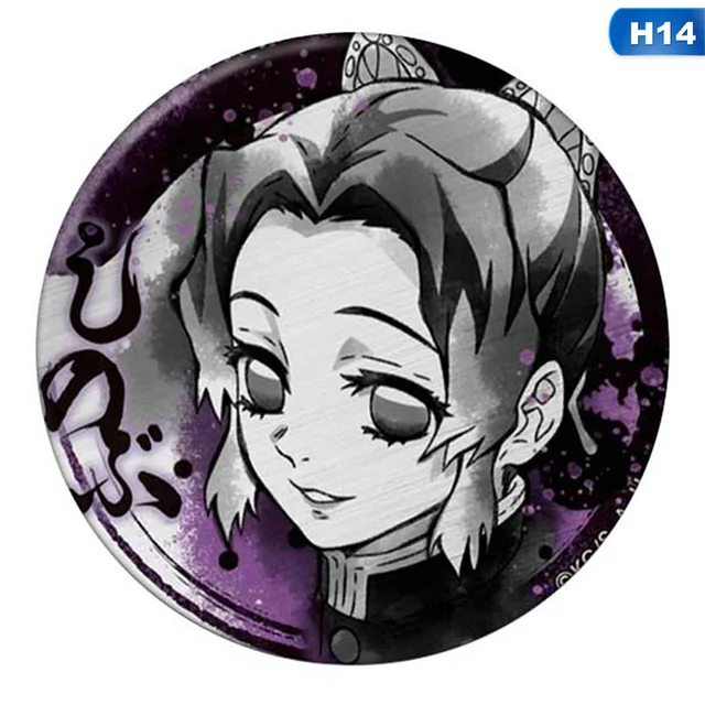 5.8CM Tinplate Tanjirou Icon Collection Breastpin For Backpacks Anime Badges Demon Slayer: Kimetsu No Yaiba Cosplay Brooch Pins BRH4846H14
