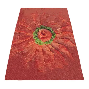 

Explosion hot pot meat slices printed flannel thickened sofa blanket wrapping sewing multiple sizes optional