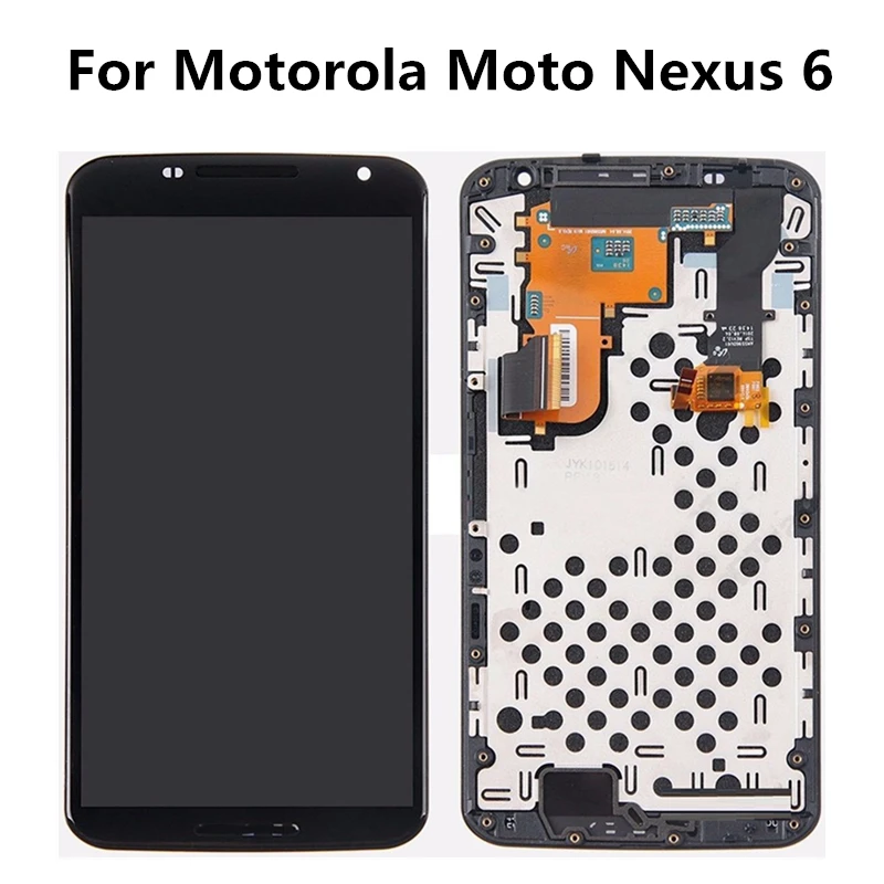 

Sinbeda 5.69" Original AMOLED For Motorola Moto Nexus 6 XT1103 XT1100 LCD Display Touch Screen with Frame Digitizer Assemble