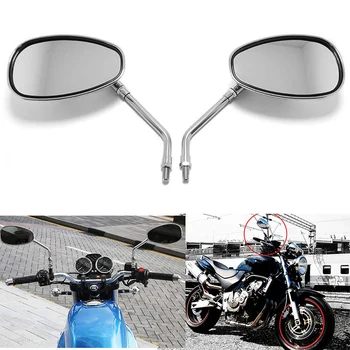 

DERI 1Pair Motorcycle Rearview Mirrors aluminum clear glass mirror Fit For Honda Shadow Ace Spirit Magna VT750 VT1100 VF750