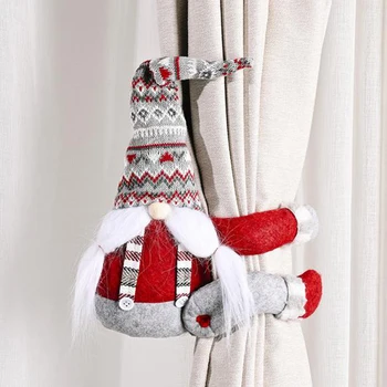 

2020 Christmas Curtain Buckle Doll Decor Ornament Christmas Decor For Home Event Party Supplies Wedding Decoration Table Cloth