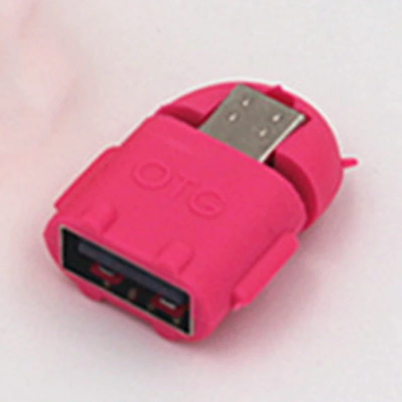 Мини Робот Форма Android микро USB к USB 2,0 конвертер USB OTG кабель адаптер для планшетных ПК для samsung S3 S4 S5 для Xiaomi - Цвет: PK