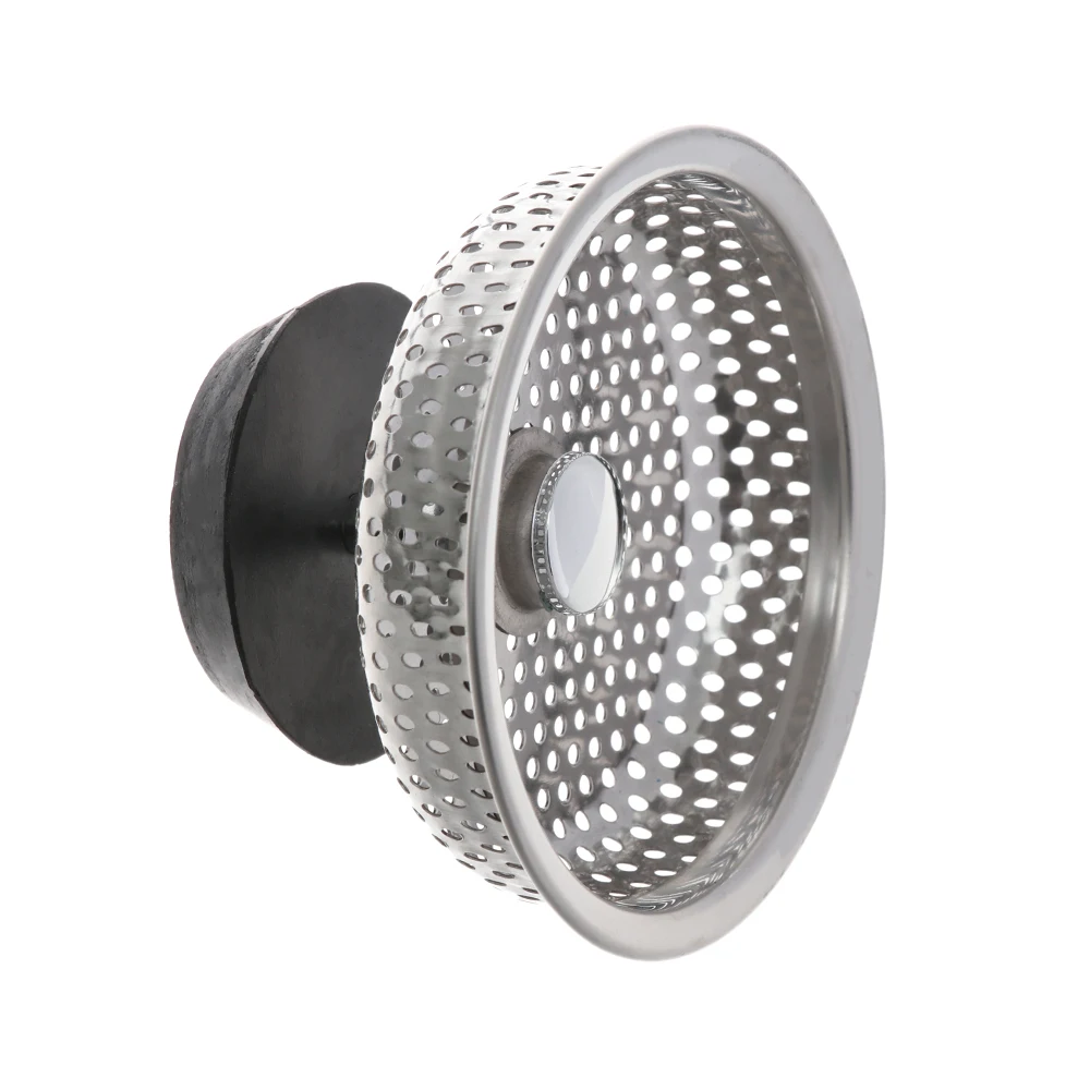 1/2PCS Stainless Steel Mesh Bathroom Basin Sink Drain Stopper Filter Basket Kitchen Waste Sink Strainer Disposer Plug Clean Tool