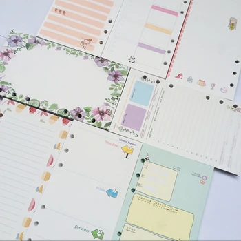 80 pagine 40 fogli di scarto prenotazione pianificatore organizzatore ricariche carte per raccoglitore a 6 anelli notebook A5 A6 A7