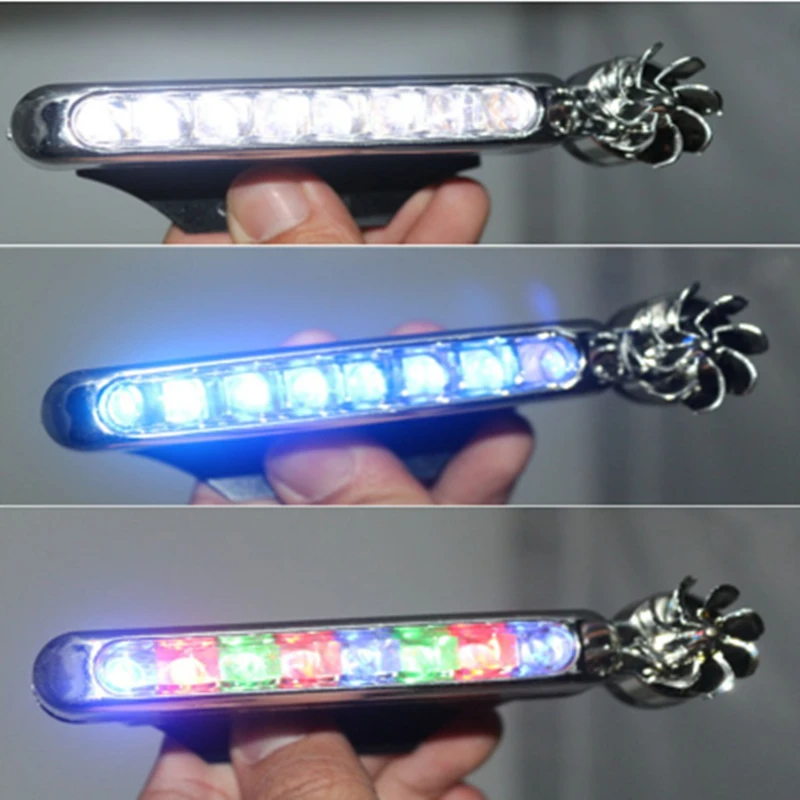 

2Pcs Car Light Wind Energy No Need External Power Supply Car Daytime Running Lights Auto Headlamp 8 LED Fog Warning