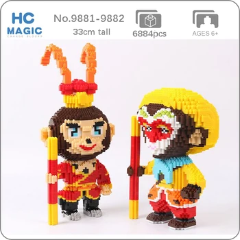 

HC Journey to the West Monkey King Sun Super Hero Animal 3D Model Mini Diamond Blocks Bricks Building Toy for Children no Box