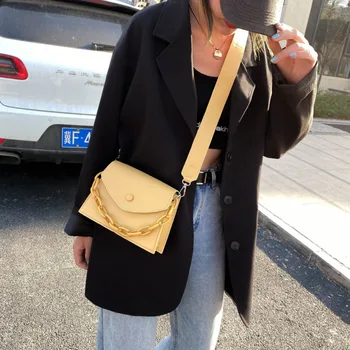 

Small Bag Female 2020 Square Single Shoulder Chain Luxury Handbags Women Bags For Designer Crossbody Leather Solid Color Handbag