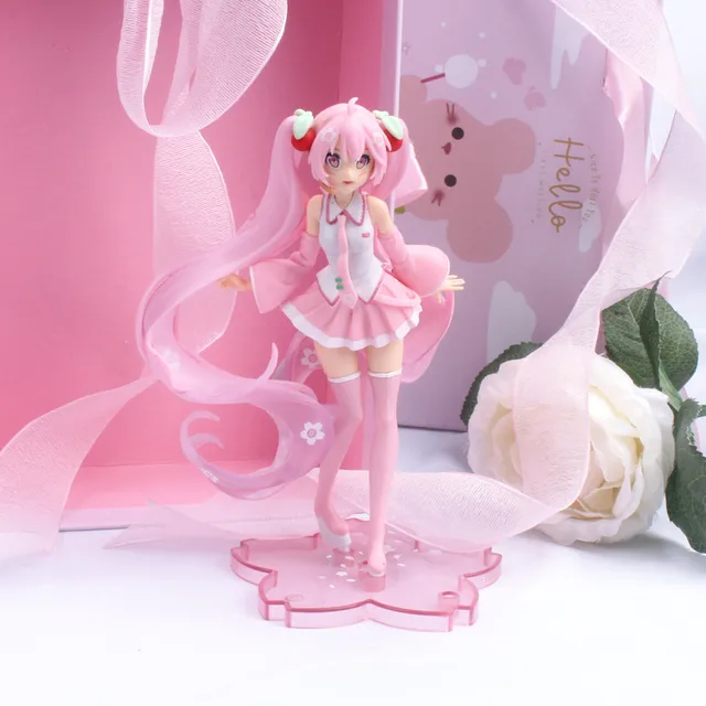 Pink Sakura Anime Girl Action Figures Toys Girls PVC Figure Model Toys Gift 1