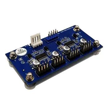 

9pin USB Header Male 1 to 4 Female Extension Cable Motherboard USB HUB with Powe 24BB