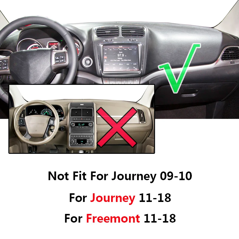 Подходит к Dodge Journey Fiat Freemont 2011 2012 2013- коврик для приборной панели светильник серый