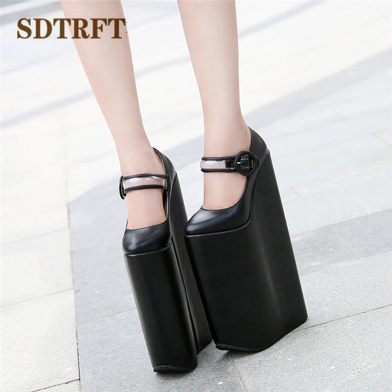 high heel platform wedges