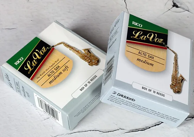 Rico La Voz от D'addario Alto Sax Саксофон трости в прочности Средний Мягкий/средний 1/шт или
