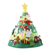 3D Войлок, сделай сам, Рождественская елка, 28 шт., съемный светильник, гирлянда, рождественские подарки для детей ясельного возраста, Рождественское украшение, новинка