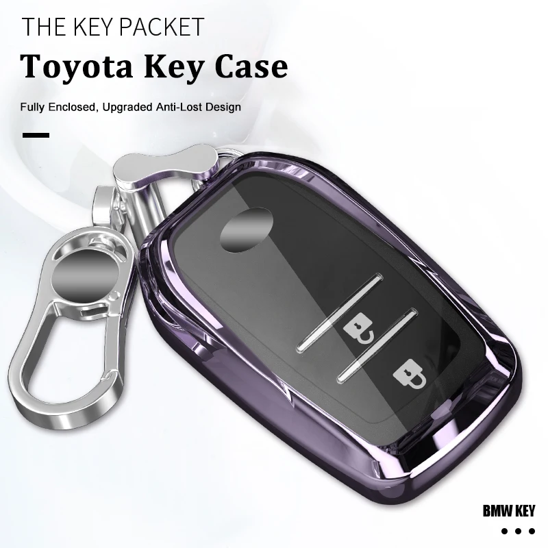 Чехол для автомобильного ключа Toyota чехол Chr Rav4 Auris Avensis Prius Aygo Camry Corolla Land Cruiser 200 Prado