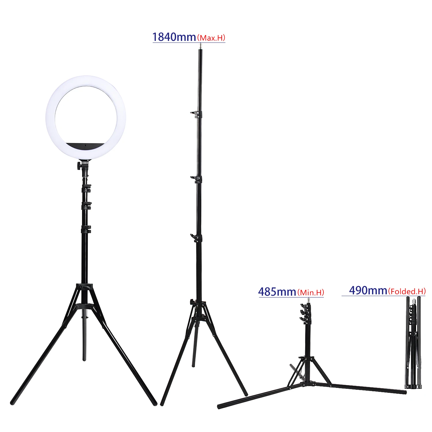 Fosoto SLP-R300 кольцевой светильник для фотосъемки с цветовой температурой 3200-5600K со штативом и подставкой для макияжа камера для селфи на Youtube