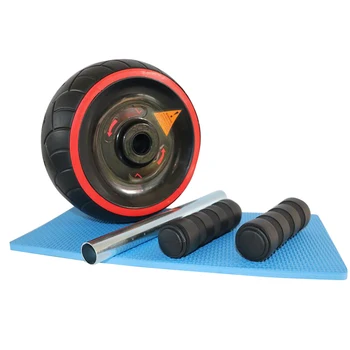 

Natural Rubber AB Wheel Roller Abdominal Exercise Trainer Core Ab Cruncher With Knee Mat Home Gym Fitness Training Equipment
