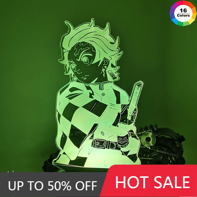 

Фигурка Kimetsu No Yaiba Tanjiro Kamado, 3d ночник для детской спальни, Декор, светильник для детей, светодиодный ночсветильник, подарок для убийцы демонов