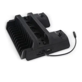 

For PS4/PS4 Slim/PS4 Pro Vertical Stand with 4 Cooling Fan Dual Charging Station