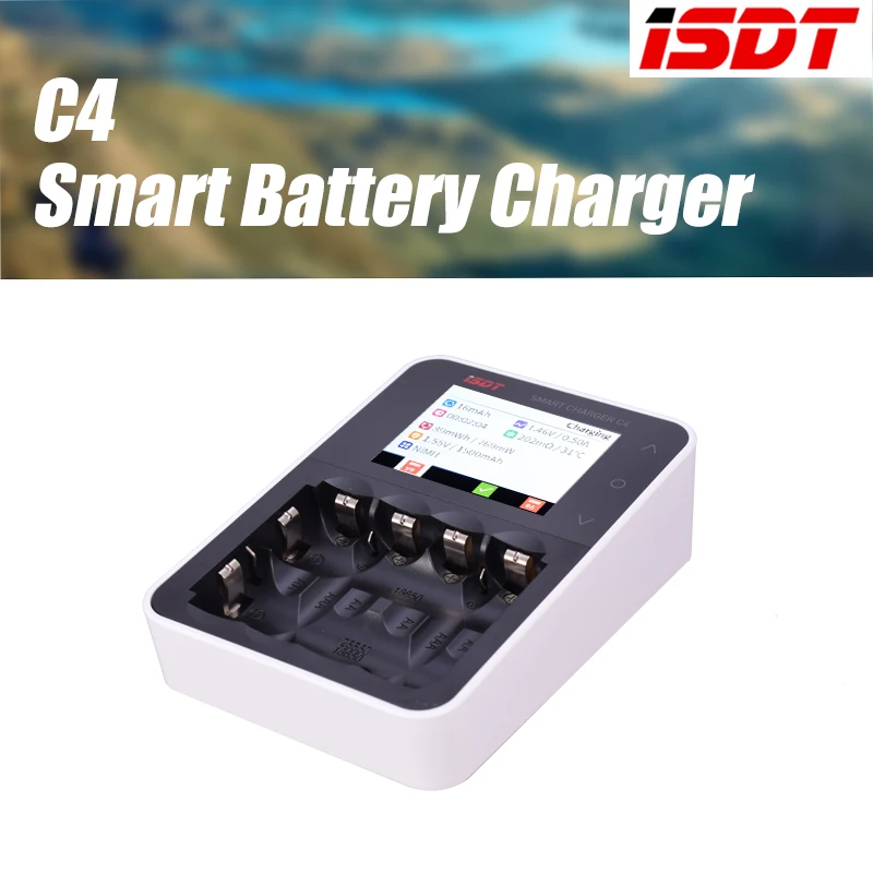 ISDT C4 интеллектуальное зарядное устройство US 8A сенсорный экран с выходом USB для