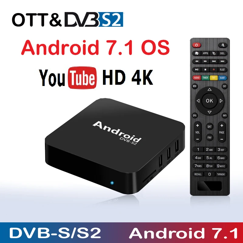 Koqit satellite tv receiver Android tv box dvb s2 iptv Receptor satellite receiver sks iks 4k H.265 Media player dvb-s2 decoder