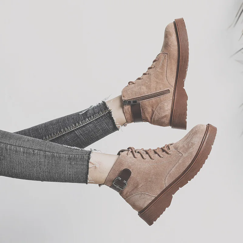 

Hh-5 Autumn Boots Students-Style Martin England Korean-style Versatile Low-Top Winter 2019 Women's Singles Boots Spring And Autu