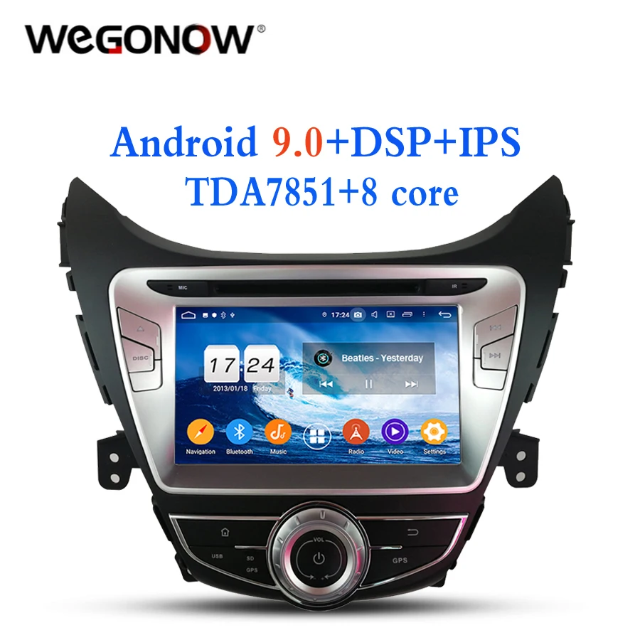 8 &quotAndroid 9 0 8Core 4 Гб RAM для Hyundai Elantra Avante I35 2011 2013 автомобильный dvd плеер GPS ГЛОНАСС