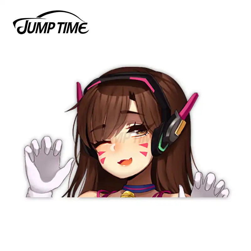 Jump Time Overwatch D Va Hana Song 16 8 3 Big Head Anime Peeker Vinyl Decal Waifu Kawaii Girl Car Stickers Aliexpress