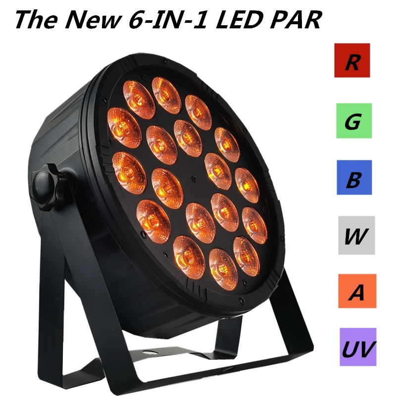 RGBWA+UV 6-in-1 LED PAR 18X18W PAR 조명/디스코 조명, 파 LED 전문 DJ 장비