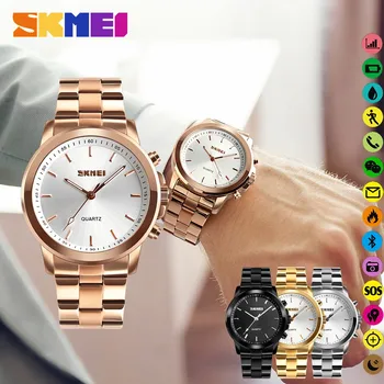 

SKMEI Quartz Smart Mens Watches Business Bluetooth Watch Men Smartwatch Call Reminder Wristwatches Clock relogio masculino 1324