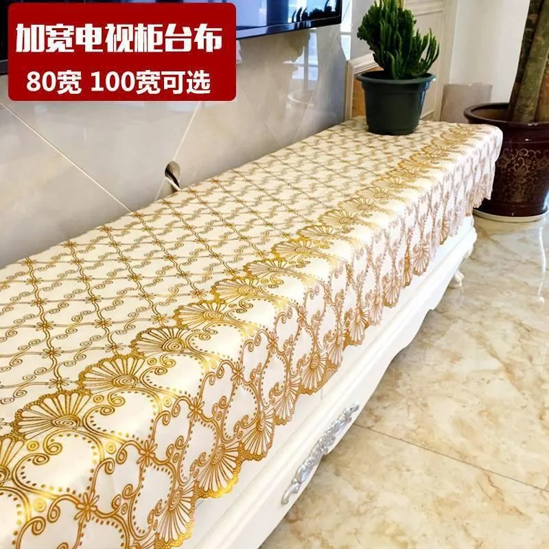 

Widened TV Cabinet Tablecloth PVC Table Cloth Teapoy Table Upholstered Pieces Disposable Tablecloth European Style TV Cabinet Ta