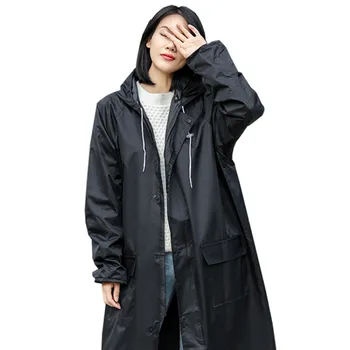 

Portable Motorcycle Raincoat Women Fashion Black Plastic Raincoat Rain Jacket Impermeable Femme Household Merchandises AB50YY