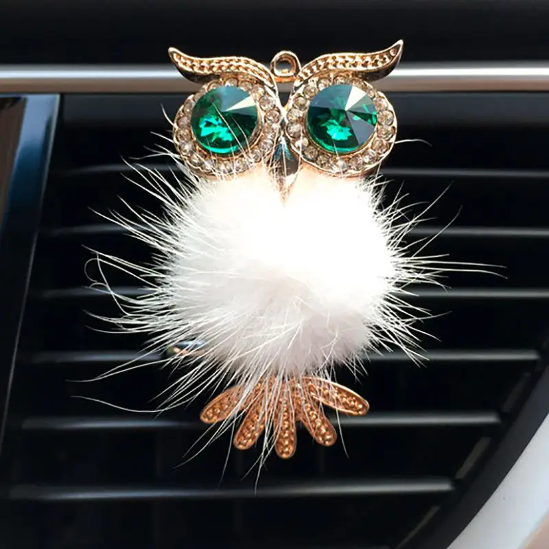 Car Air Freshener Clip Crystal Perfume Cute Owl Pattern Colorful Auto Outlet Fragrant Car Interior Decoration Accessories - Название цвета: A1