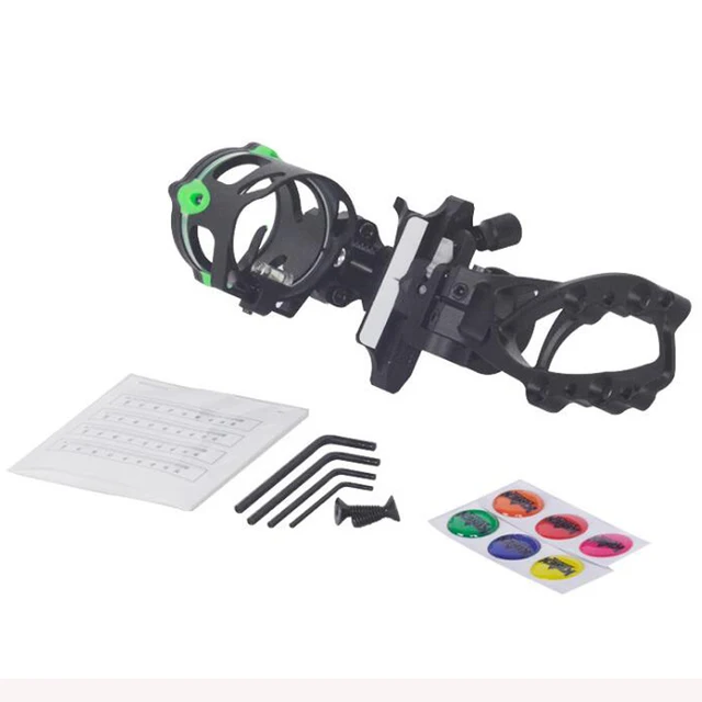 US $124.23 Archery Compound Bow Sight Micro adjust Sight 4X Lens And Single Pins High Precision Bow and Arrow