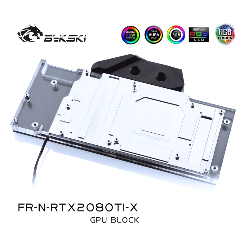 Блок питания Bykski для NVIDIA RTX 2080Ti/2080 медный блок Raidator с полным покрытием