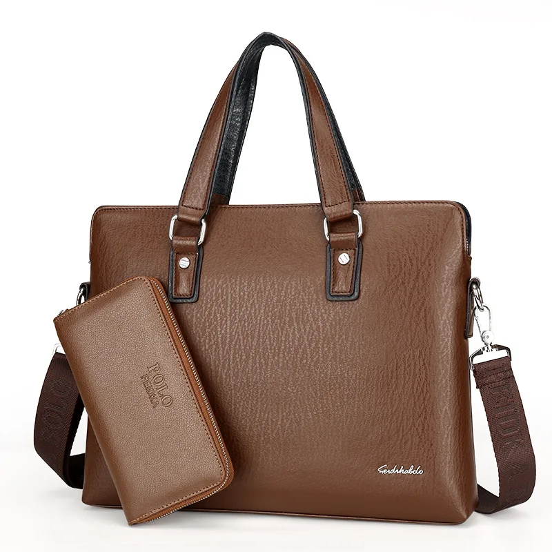 

New Style MEN'S Handbag Korean-style Business Genuine Leather Cross Computer Bag Shoulder Bag Oblique Bag