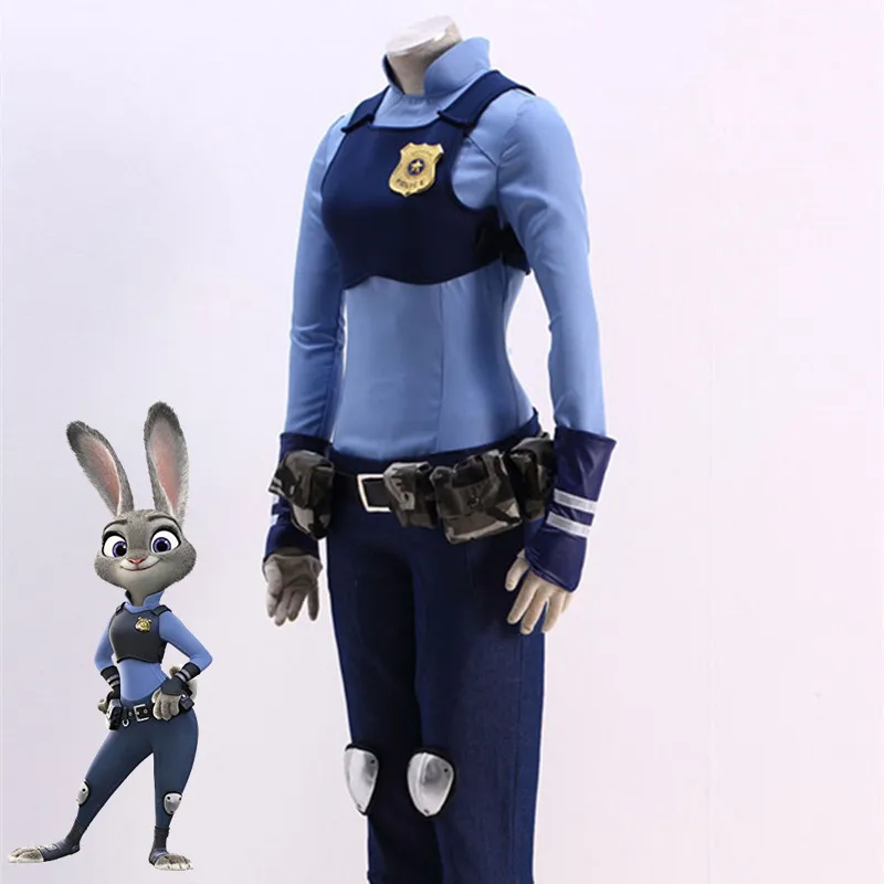 

Halloween Zootopia women rabbit Judith costume woman role play rabbit Judith Wilde shirt police suits full sets any size