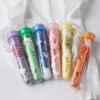 

Mini Portable Body Washing Bath Confetti Dish Foaming Flower Paper Soap Slice For Travel Cleaning Test Tube Bottle Color Random