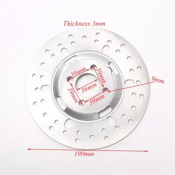 

190mm Rear Brake Disc Disk Rotor for 125cc 150cc 200cc Quad ATV Buggy Go Kart TAOTAO 4 Wheeler