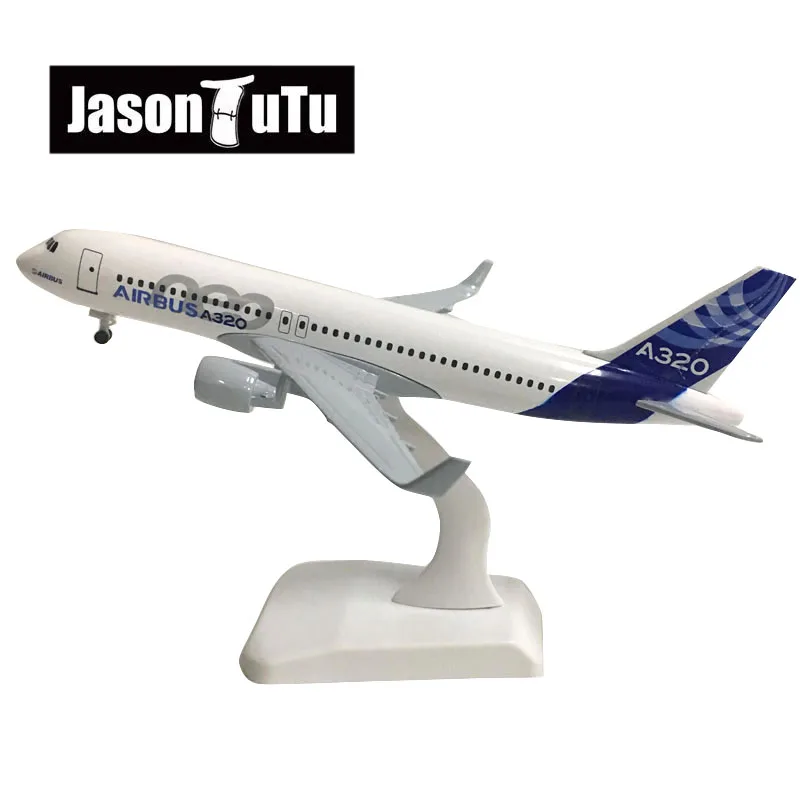 JASON TUTU 20cm Original Airbus A320 Airplane Model Plane Model Aircraft Diecast Metal 1/300 Scale Planes Factory Drop shipping