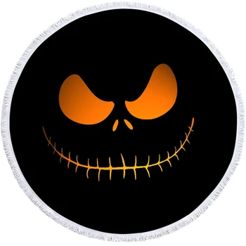 

Nightmare before Christmas Beach Towels Gift Fringe Microfiber Round Fabric Bath Towels For Living Room Home Decor