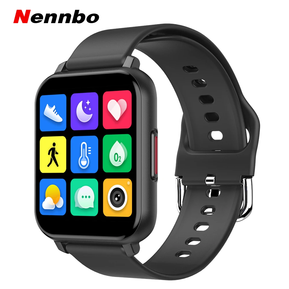2020 New T82 Smart Watch 1.55 Inch Full Touch Screen Sports Fitness Smartwatch Men Women Heart Rate Blood Pressure Game Function