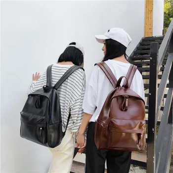 

2020 new women's shoulder bag college style anti-theft school bag multifunctional double zipper leisure travel backpack