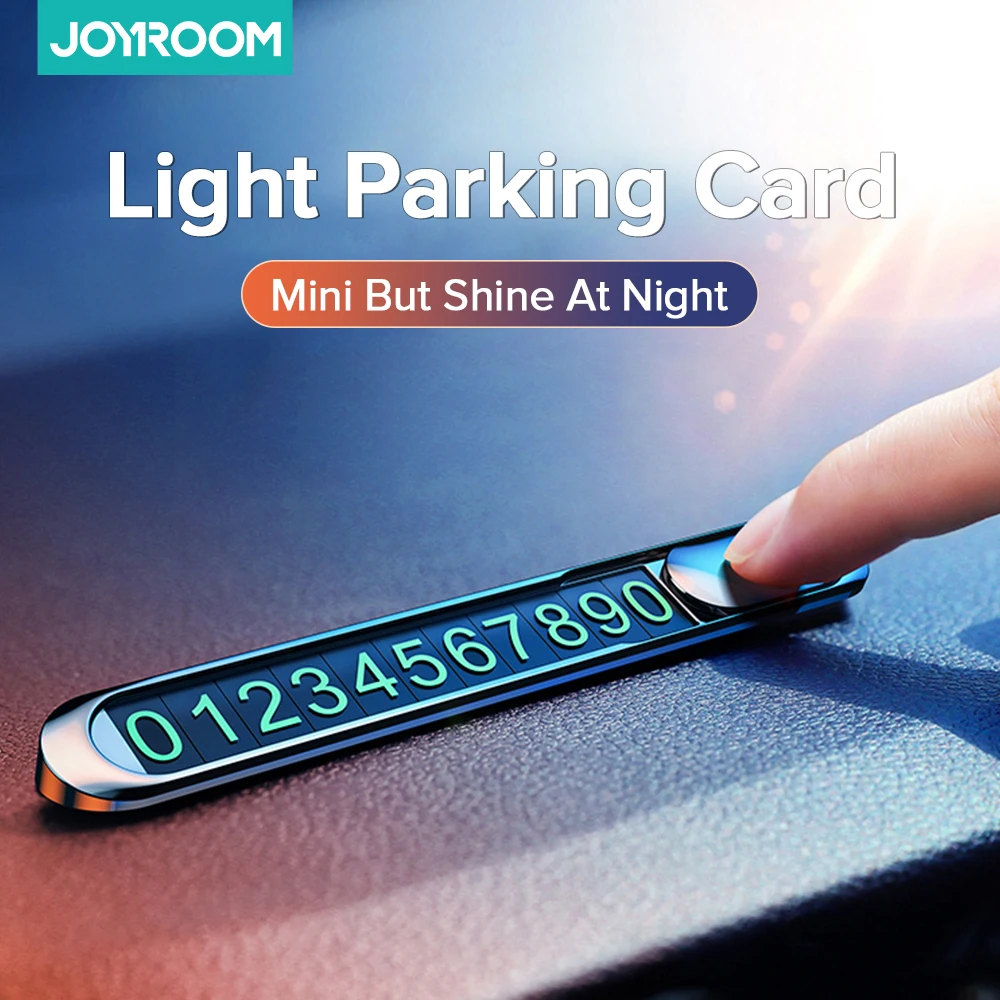 JoyroomLEDPhoneNumberInTheCarTemperaryParkingCardTelephone