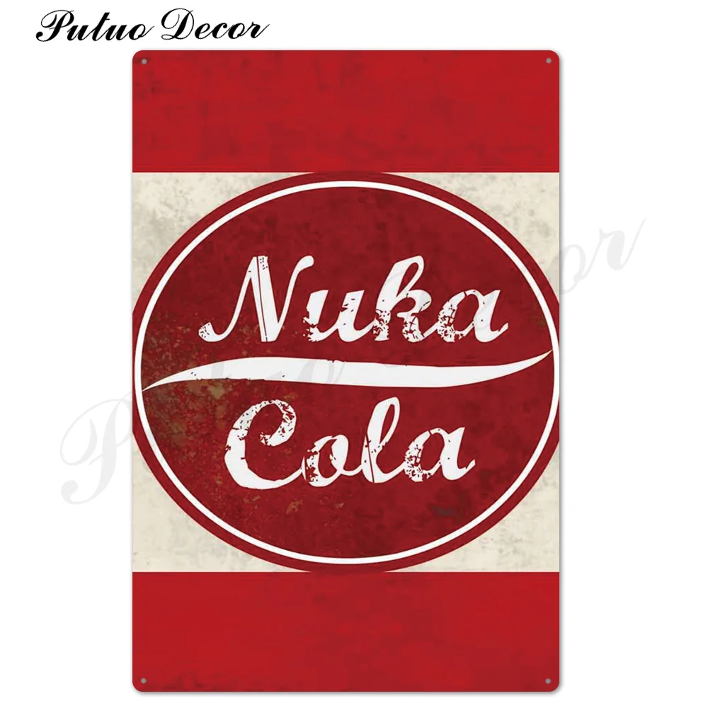 Nuka Cola металлическая вывеска, винтажная Оловянная табличка, металлическая винтажная, для паба, Ретро Декор стены для бара, паба, клуба, человек, пещера, металлические плакаты - Цвет: TH3338
