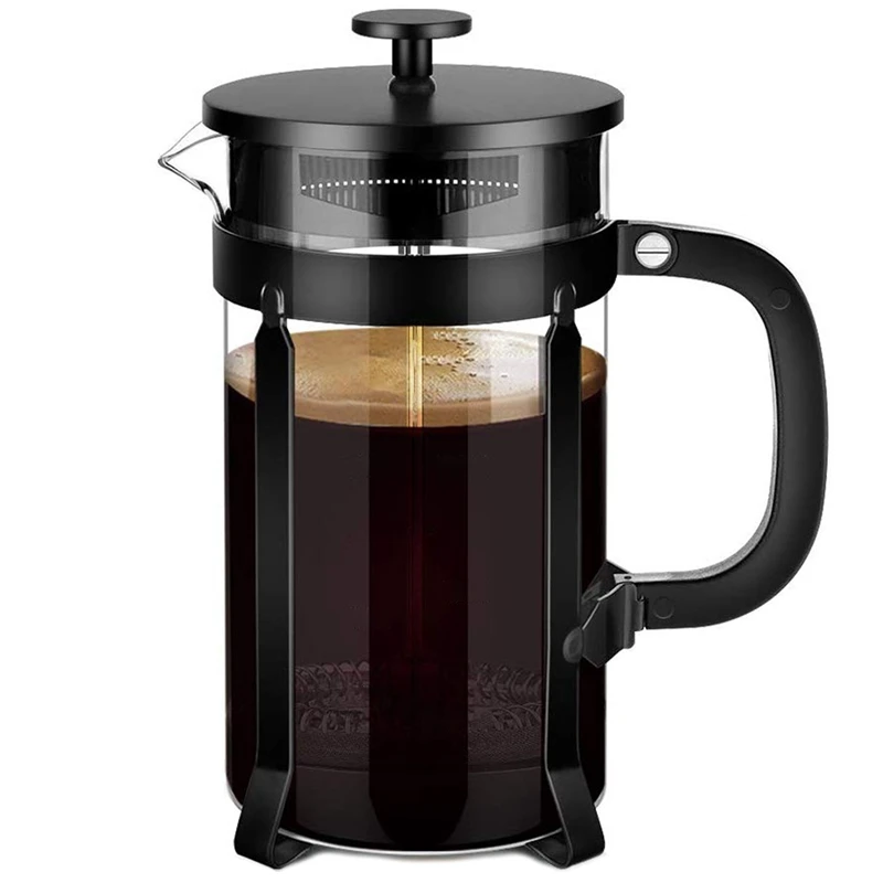 

Upgraded French Press Coffee Maker Stainless Steel, Coffee Press with Stainless Steel Stand Precise Scale Easy to Clean Durable